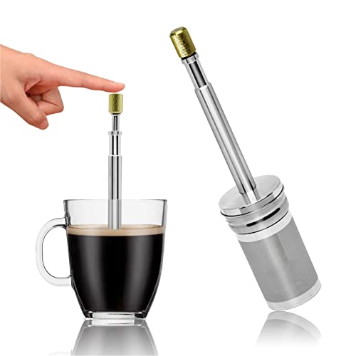 FinalPress Coffee and Tea Maker - Press the Plunger to Brew Anywhere - 304 Stainless Steel