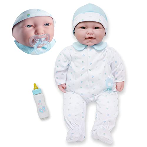 Caucasian 20-inch Large Soft Body Baby Doll | JC Toys - La Baby | Washable |Removable Blue Outfit w/ Hat and Pacifier| For Children 2 Years +