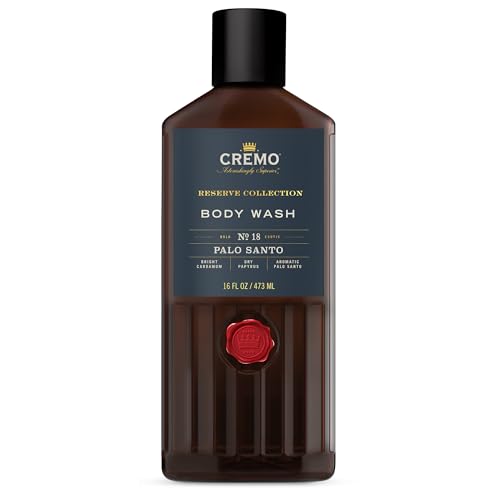Cremo Rich-Lathering Palo Santo (Reserve Collection) Body Wash, Notes of Bright Cardamom, Dry Papyrus and Aromatic Palo Santo, 16 Fl Oz