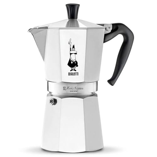 Bialetti - Moka Express: Iconic Stovetop Espresso Maker, Makes Real Italian Coffee, Moka Pot 9 Cups (14 Oz - 420 Ml), Aluminium, Silver