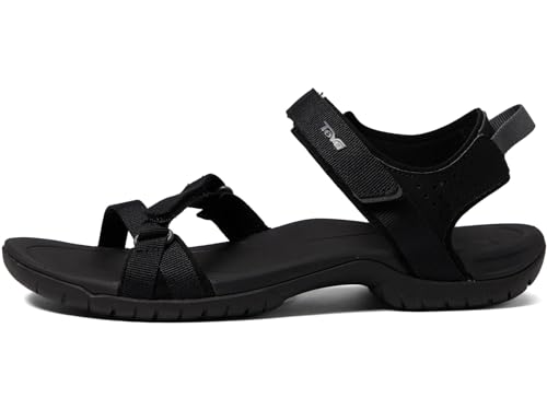 Teva Women's Hurricane Drift Sandal, Black/Black, 8