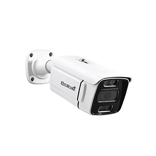 JideTech HD 5MP POE Camera Outdoor, 2592x1944P Bullet IP Security Camera with 2 Way Audio, Night Vision 65ft, Motion Detection, IP66 Waterproof, Support H.265+ Video Compression, 24/7 Recording