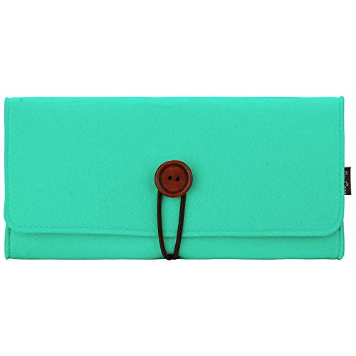ProCase Carrying Case for Nintendo Switch Lite, Portable Travel Carrying Bag Ultra Slim Professional Protective Felt Pouch for Nintendo Switch Lite 2019 with 5 Game Cartridges Holders -Turquoise