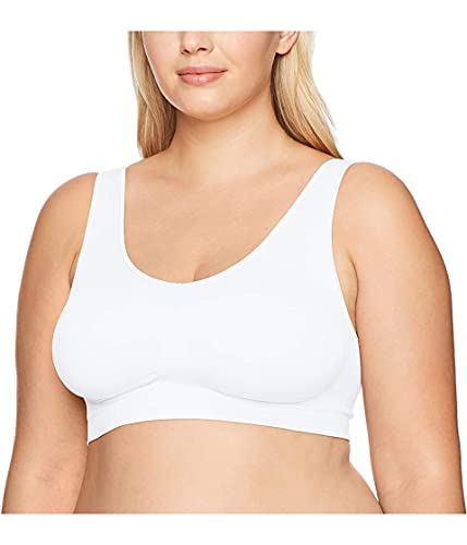 Bali womens Bali One Smooth U Bralette Bras, 1 Pack, White, Large US