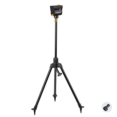 Melnor 65115-AMZ MiniMax Turbo Oscillating Sprinkler on Tripod with QuickConnect Product Adapter Amazon Bundle, 5.64 x 5.06 x 28.93 inches
