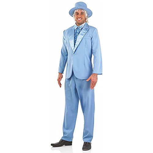 fun shack Blue Tuxedo Costume Men, Blue Suit Costume, Movie Character Costumes For Men, 90s Halloween Costumes For Men, Large