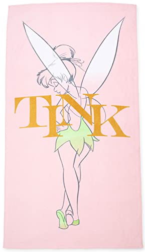 Jay Franco Disney Tinker Bell Kids Large Bath/Pool/Beach Towel - Super Soft & Absorbent Fade Resistant Cotton Towel, Measures 34 x 64 inches