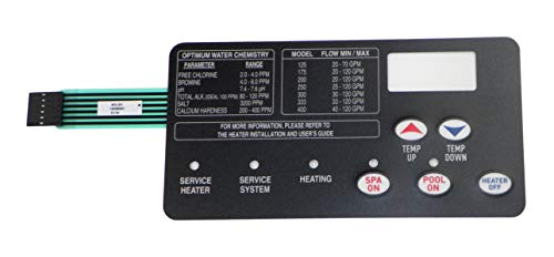 Pentair 472610Z Switch Membrane Pad Replacement MasterTemp Pool and Spa Heater Electrical System