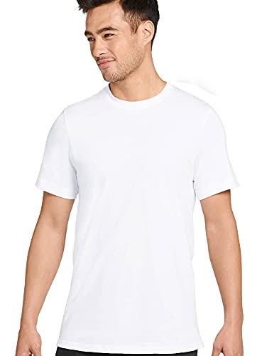 Jockey Men's Undershirt Made in America 100% Cotton Crew Neck T-Shirt - 2, White, L