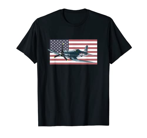 F4U Corsair US American Flag Tshirt T-Shirt