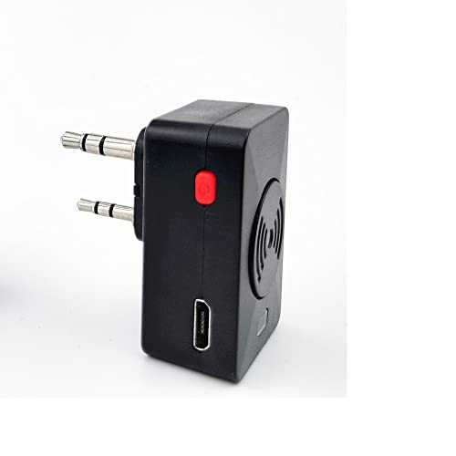 Walkie Talkie Bluetooth Dongle Accessory Adapter 2 pin Connector Compatible with BaoFeng Kenwood Btech Radios & More. (Not Compatible with Motorola/Midland)
