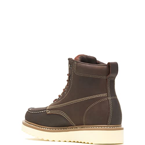 Wolverine Men's Loader 6' Soft Toe Wedge Work Boot, Brown, 11.5 M US
