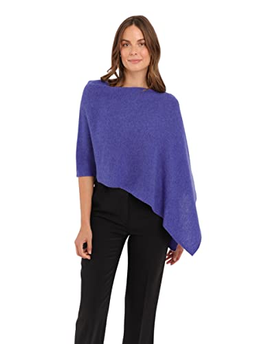 CLAUDIA NICHOLE by Alashan 100% Cashmere Luxe Dress Topper Poncho - Lightweight, Soft, Cozy & Versatile - One Size Fit with 60 Plus Colors- Great Gift Item - Cape Cod