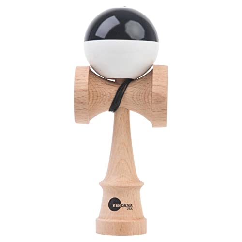 Kendama USA Kaizen Half Split Kendamas Sticky Paint Options & Extras Included (Black)