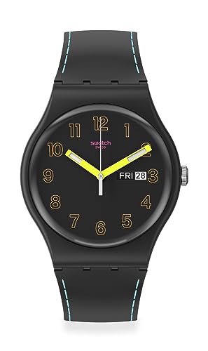 Swatch Gent BIOSOURCED Dark Glow Quartz Watch