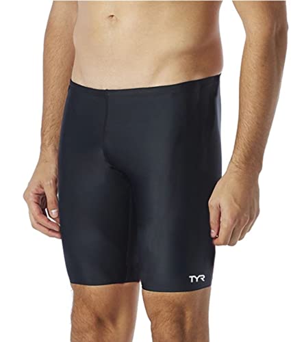 TYR Men's Standard Durafast One Jammer Swimsuit, Black, 34
