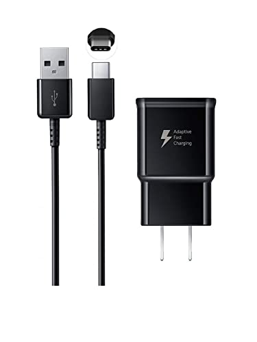 Type C Charger Fast Charging Cord with USB Wall Charger Block for Samsung Galaxy S9/S9 Plus/S10/S10e/S10 Plus/S8/S8 Plus/Note 20/Note 10/Note 9/Note 8/S20 S21 S22 S23 Ultra/A50/A51/A52/A53/A54/A13 5G