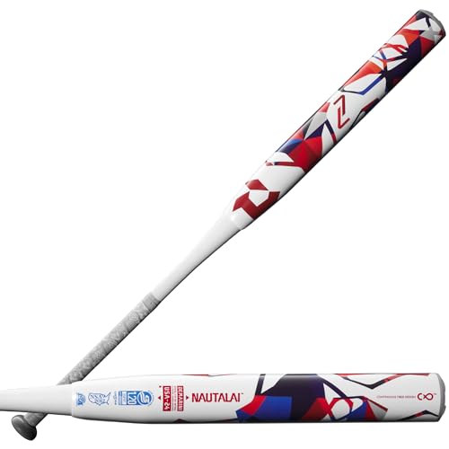 DeMarini 2024 Nautalai Slowpitch Bat - Red/White/Blue, 34'/27 oz