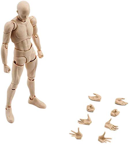 INSO Body-kun Action Figure Set, Action Figure Models for Artists, 5.9 Inch (Skin)