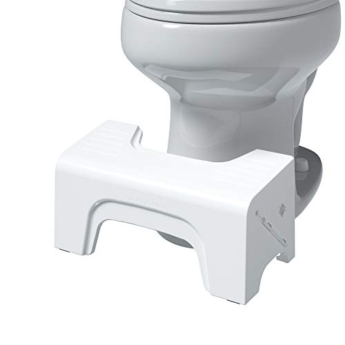 Squatty Potty Fold N Stow Compact Foldable Toilet Stool, White, 8', 1 lb