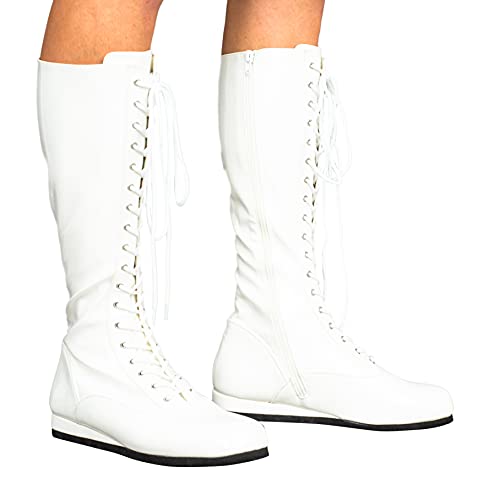 Costume Agent Pro Wrestling Boots Super Hero Wrestler Halloween Cosplay White