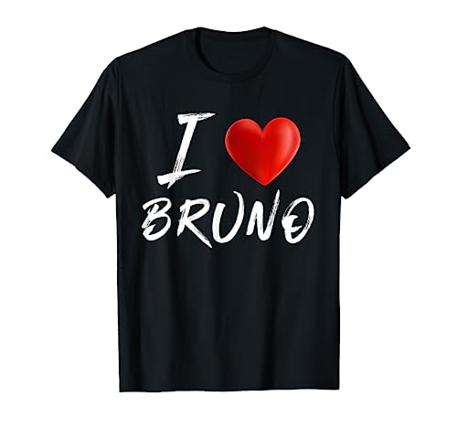 I Love Heart BRUNO Family Name T Shirt