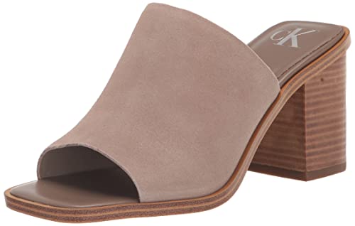 Calvin Klein Women's Clancy Heeled Sandal, Natural 110, 8