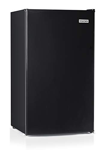 Igloo IRF32BK6A 3.2 Cu.Ft. Single Door Compact Refrigerator with Freezer, Slide Out Glass Shelf, Perfect for Homes, Offices, Dorms