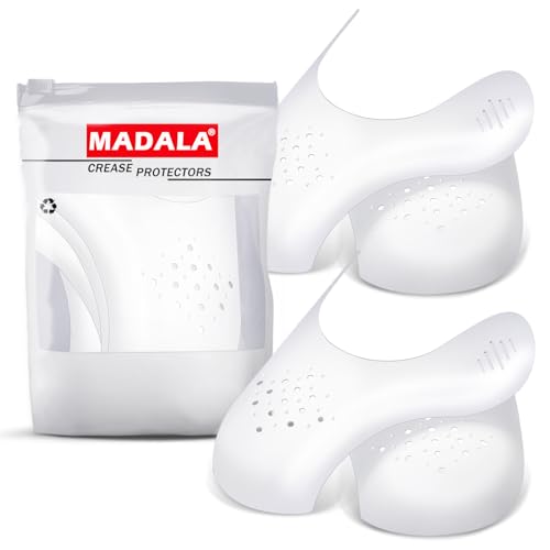 Madala 2 Pair Men Crease Protectors for Air Force Shoes, Sneaker Shoes Crease Protectors, Anti Wrinkle Crease Guards Anti Crease Shoes Protector, No Crease Shoe Inserts