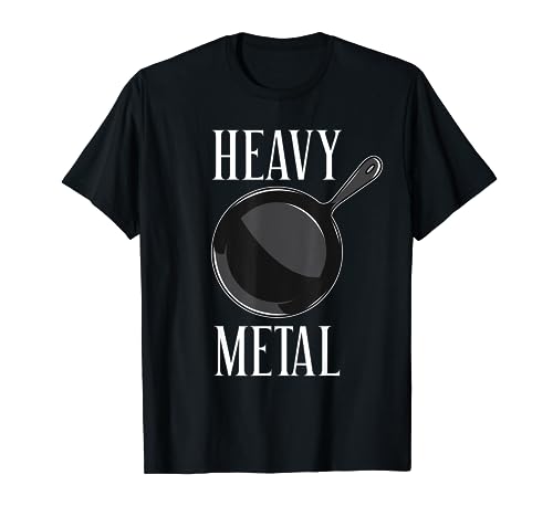 Heavy Metal Cast Iron Cookware Chef Funny Cooking T-Shirt