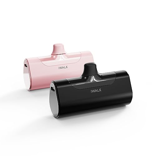 iWALK LinkPod 4 Portable Charger Power Bank 4500mAh 【2 Pack】 Small and Cute Battery Pack Compatible with iPhone 14/14Plus/13/13 Pro/13 Pro Max /12/12 Pro/12 Pro Max/11 Pro/XR/X/8/6s，Airpods and More