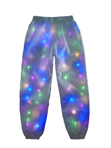 YNYW Mens Womens Unisex Flash Led Light Jacket Vest Trouser For Party Xmas Christmas Fancy Outdoor Costume (Trouser, XXXL)