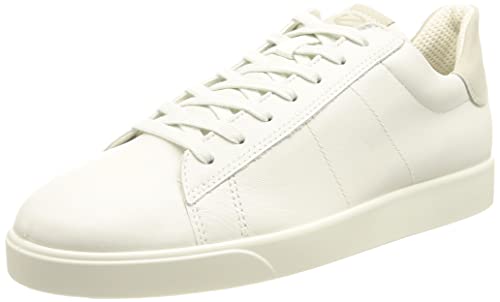 ECCO Men's Street Lite Retro Sneaker, White/Gravel, 10-10.5