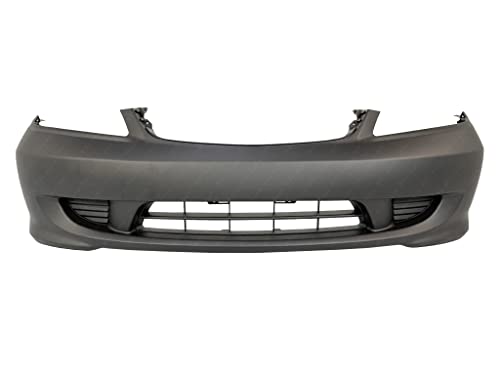 BUMPER-KING Front Bumper Cover Compatible with 2004 2005 Honda Civic Sedan Coupe Hybrid 04 05 HO1000216 Primered Ready for Paint