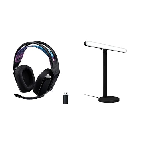 Logitech G Logitech G535 Lightspeed Wireless Gaming Headset Litra Beam Premium LED Gaming Key Light with Truesoft