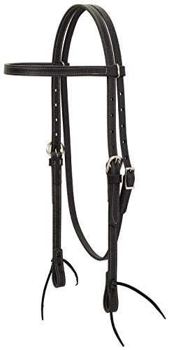 Weaver Leather unisex adult Straight Browband Headstall, Black, Horse US
