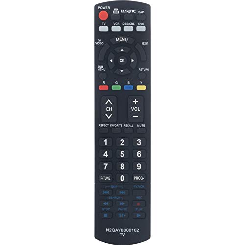 N2QAYB000102 Replace Remote Control fit for Panasonic TC-32LX70 TC-32LX70N TH-42PC77U TH-42PE77U TH-50PC77U TH-50PE700U PT-56LCZ7 TH-58PZ700U sub N2QAYB000221 N2QAYB000100 N2QAYB000103 RTN2QAYB000102