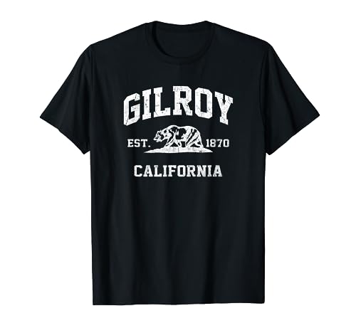 Gilroy California CA vintage state Athletic style T-Shirt