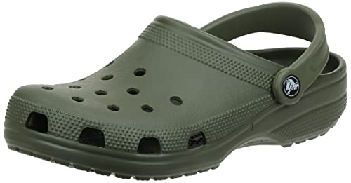 Crocs Unisex-Adult Classic Clogs (Best Sellers), Army Green, 11 Men/13 Women