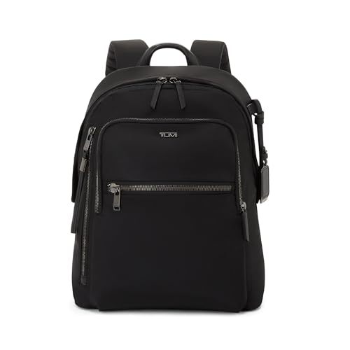TUMI Voyageur Halsey Backpack - Men's & Women's Backpack for Travel - Laptop Backpack for Everyday Use - Black & Gunmetal