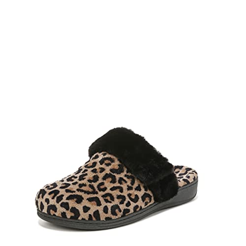 Vionic Adjustable Slipper With Orthotic Arch Suppor Natural Leopard - 8 Medium