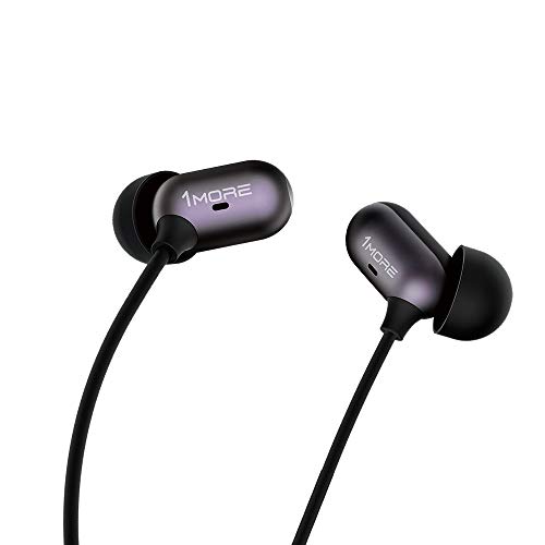 1MORE Capsule Dual Driver In-Ear Earphones Comfortable Headphones with Hi-Res Sound, Noise Isolation, Snug Fit, Magnetic, Microphone and Remote Control for Smartphones/PC/Tablet - Black (C1002)