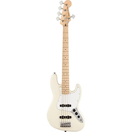 Squier Affinity Series 5-String Jazz Bass, Olympic White, Maple Fingerboard