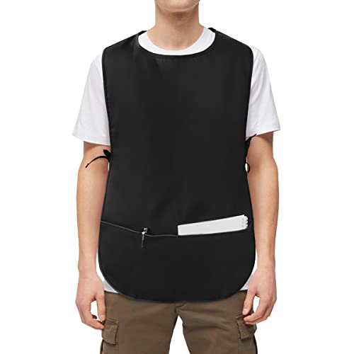 ROTANET Black Smock Cobbler Apron for Women Men with 2 Pockets arts crafts centers Paint Cleaning Work Waterpoof