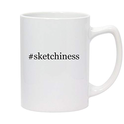 Molandra Products #sketchiness - 14oz Hashtag White Ceramic Statesman Coffee Mug