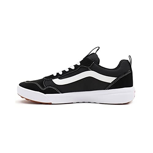 Vans Men's Low-Top Trainers Sneaker, Suede Canvas Black White, 10.5