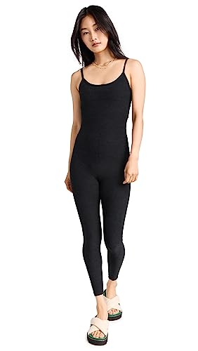 Beyond Yoga Women's Spacedye Uplevel Midi Jumpsuit, Darkest Night, Black, S