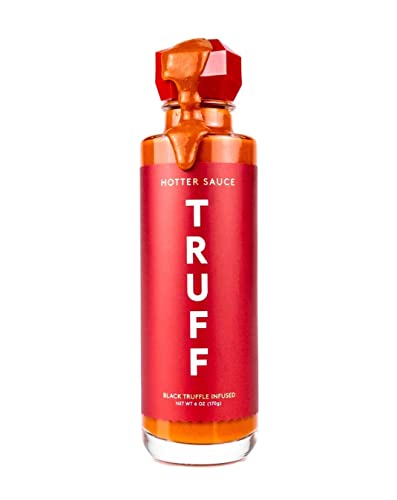TRUFF Hotter Black Truffle Hot Sauce, Gourmet Hot Sauce with Jalapeño, Red Chili Peppers with More Heat, Black Truffle Oil, Agave Nectar, Hotter Flavor Experience in a Bottle, 6 Oz