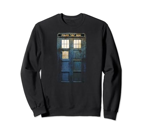 Doctor Who Cosplay Tardis Distressed Time-Traveller Sci-Fan Sweatshirt