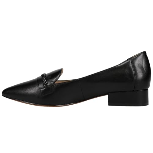 Cole Haan Women's Mabel Skimmer Ballet Flat, Black Leather, 8 B US